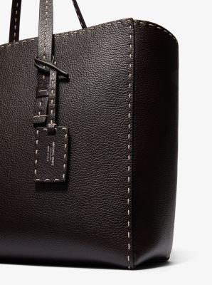 Sharon Hand-Stitched Pebbled Leather Tote Bag