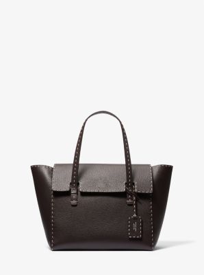 Michael Kors Sophia Hand-stitched Pebbled Leather Satchel
