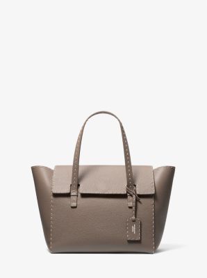 Michael Kors Sophia Hand-stitched Pebbled Leather Satchel