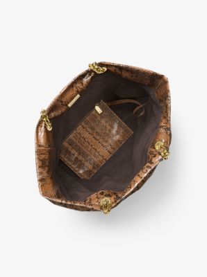 Angelina Extra-Large Snakeskin Tote