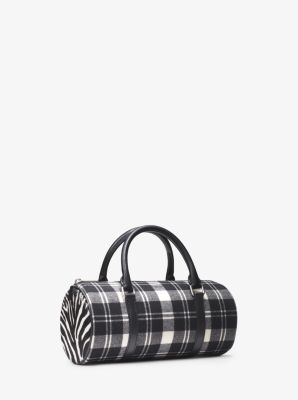 Eva Tartan and Zebra Barrel Bag