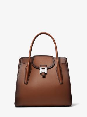 Bancroft Large Burnished Calf Leather Satchel | Michael Kors
