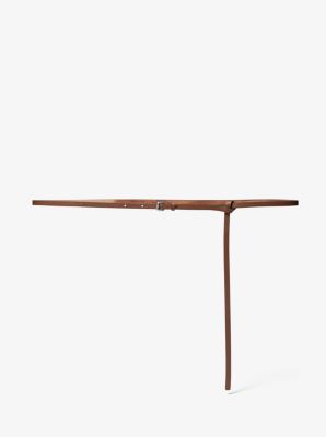 Ceinture &agrave; la taille fine et allong&eacute;e en cuir de veau