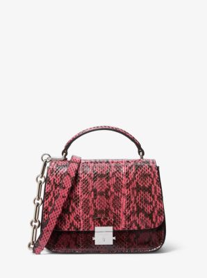 michael kors red snakeskin bag