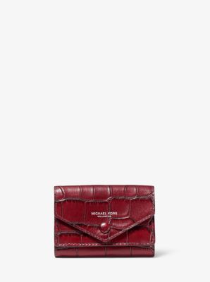 Crocodile-Embossed Leather Small Pocket Wallet | Michael Kors