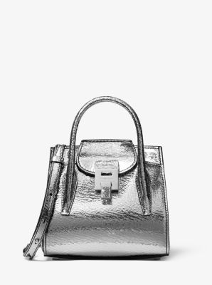 Bancroft Mini Crackled Metallic Leather Satchel | Michael Kors