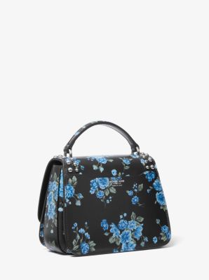 michael kors blue flower purse