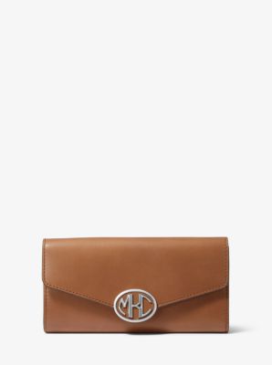 michael kors brown leather wallet