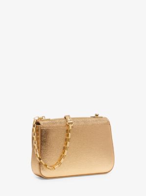 Gia Small Metallic Leather Crossbody in DORADO | Michael Kors