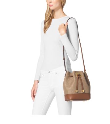 Miranda Medium Woven Crossbody Michael Kors Canada