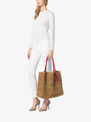 Santorini Large Raffia Tote Bag