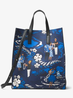 Prescott Tropical Welcome Print Leather Tote | Michael Kors [US]