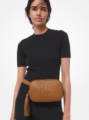 Gürteltasche Monogramme aus abgestepptem Leder in LUGGAGE | Michael Kors