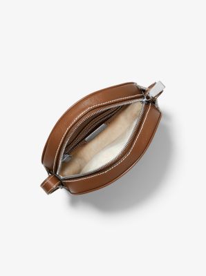 Runde Umhängetasche Monogramme aus Leder