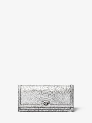 michael kors metallic clutch