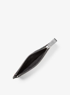 Large Studded Two-Tone Leather Card Case