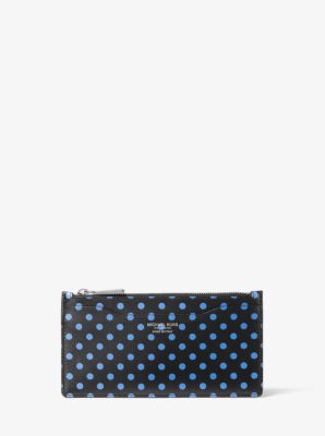 Large Polka Dot Leather Card Case