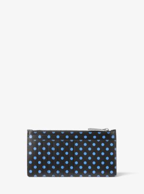 Large Polka Dot Leather Card Case