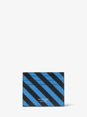 Small Striped Leather Card Case | Michael Kors