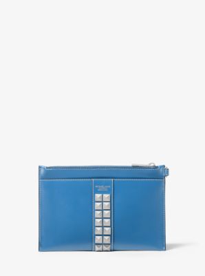 Handgelenktasche aus Kalbsleder mit Nieten image number 2