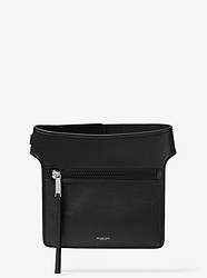 Huntington Calf Leather Belt Bag - BLACK - 31R9THUN3L