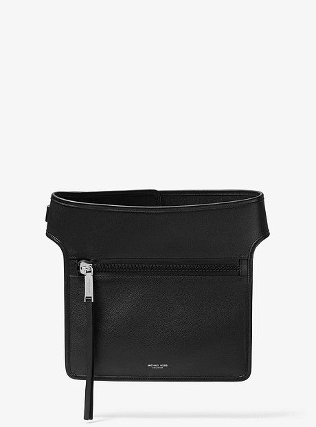 Huntington Calf Leather Belt Bag - BLACK - 31R9THUN3L