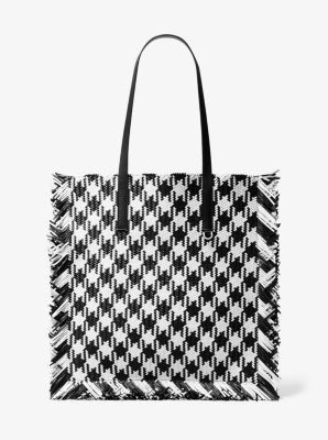Maldives Large Gingham Woven Leather Tote Bag | Michael Kors