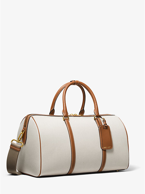MKC x 007 Bond Cotton Canvas and Leather Weekender Bag image number 2