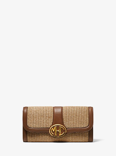 Monogramme Small Woven Clutch  - LUGGAGE - 31S0GNOC5R