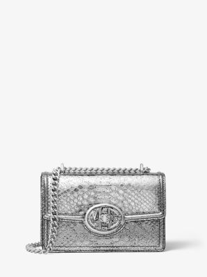 michael kors silver metallic wallet