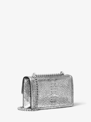 michael kors python bag silver