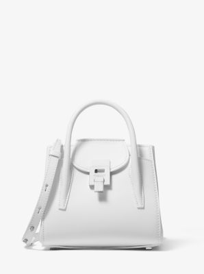 Sac &agrave; main Bancroft miniature en cuir in BLANC OPTIQUE | Michael Kors