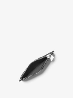 Petit porte-cartes en cuir &agrave; motif de citrons