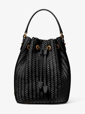 Carole Hand-Woven Leather Bucket Bag | Michael Kors