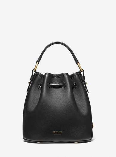 Monogramme Small Leather Bucket Bag | Michael Kors