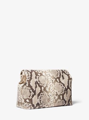 Monogramme Python Embossed Lunch Bag Clutch Michael Kors Canada