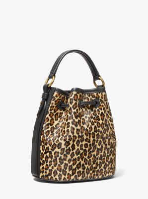 Zebra Print Mini Bucket Bag