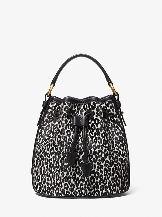 Monogramme Small Leopard Print Calf Hair Bucket Bag image number 0