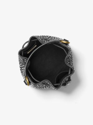 Monogramme Small Leopard Print Calf Hair Bucket Bag image number 1