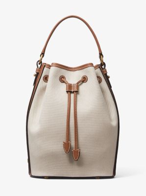 Monogramme Medium Linen Bucket Bag image number 0