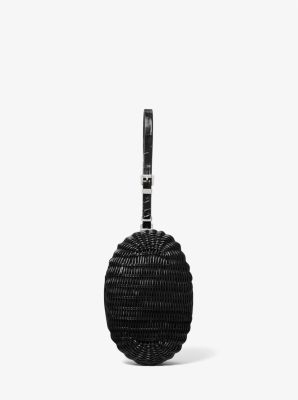 Gramercy Rattan and Crocodile Embossed Leather Minaudie re image number 2