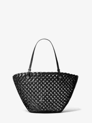 Woven Leather Bag Leather Tote Soft Bag