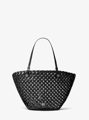 Isabella Medium Hand-Woven Leather Tote Bag | Michael Kors