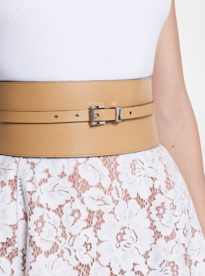 Women's Wide Leather Waist Belt