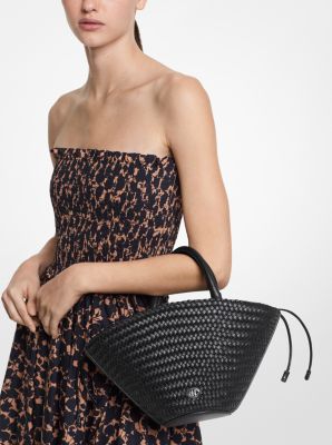 Audrey Woven Leather Market Bag | Michael Kors