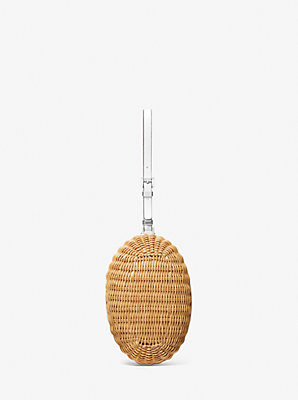 Gramercy Rattan and Leather Minaudière