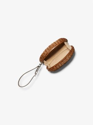Gramercy Rattan and Crocodile Embossed Leather Minaudie re image number 1