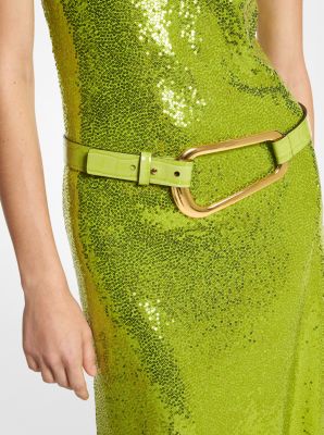 Michael kors belt womens hot sale green