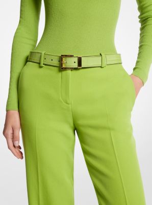 Ceinture de pantalon en cuir gaufr&eacute; &agrave; motif crocodile