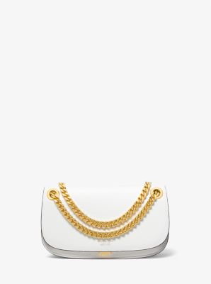 Christie Mini Leather Envelope Bag in OPTIC WHITE | Michael Kors
